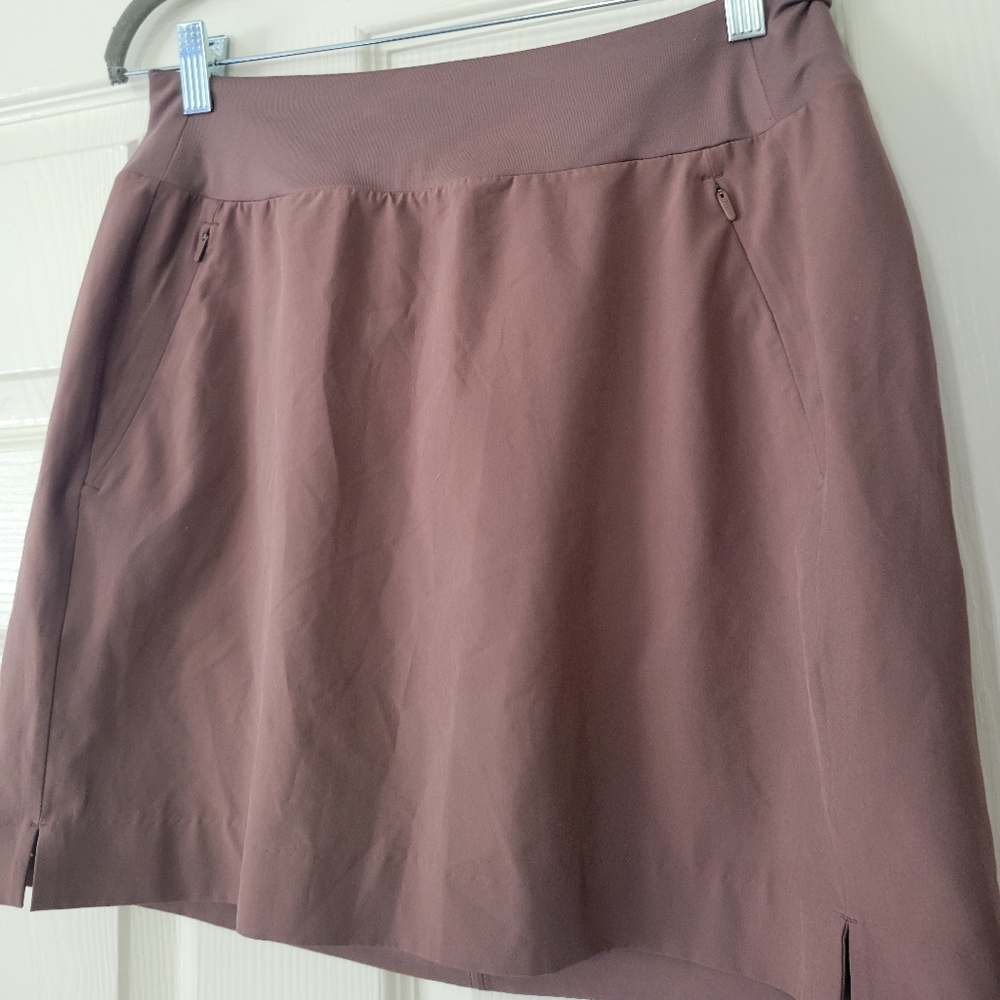Athleta Women’s Soho Skort Skirt Built In Shorts Athletic Hiking Mineral Brown 6 - Picture 3 of 5